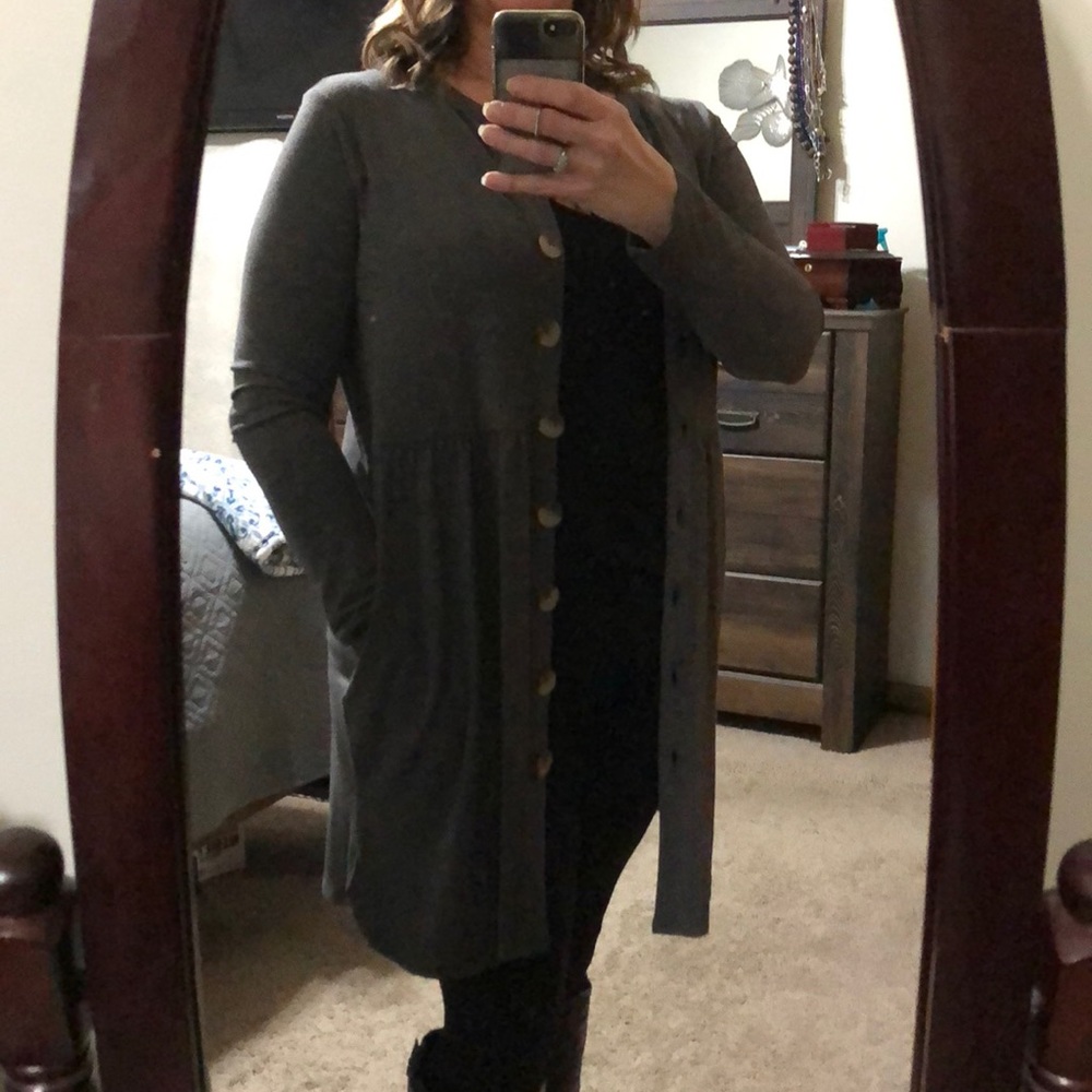 New Zenana full button up cardigan with pockets